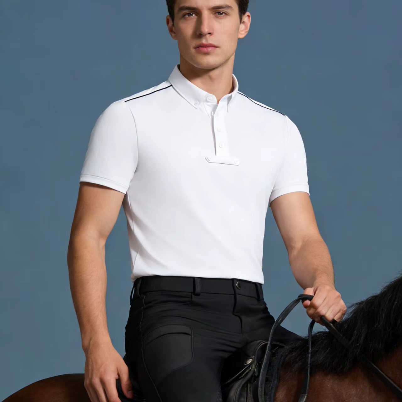 Men's equestrian top knitted p - đánh giá và giá Polo Shirt Equestrian