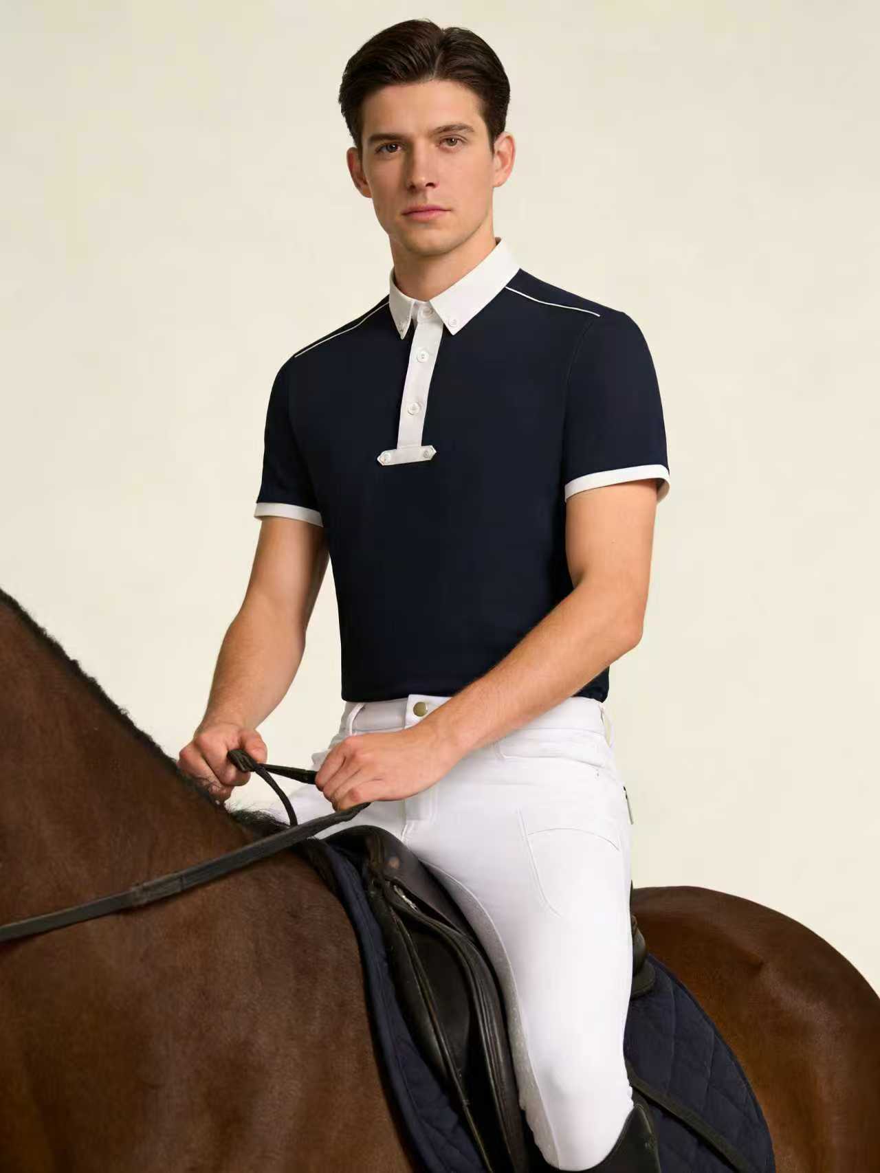 Men's equestrian top knitted p - đánh giá và giá Polo Shirt Equestrian