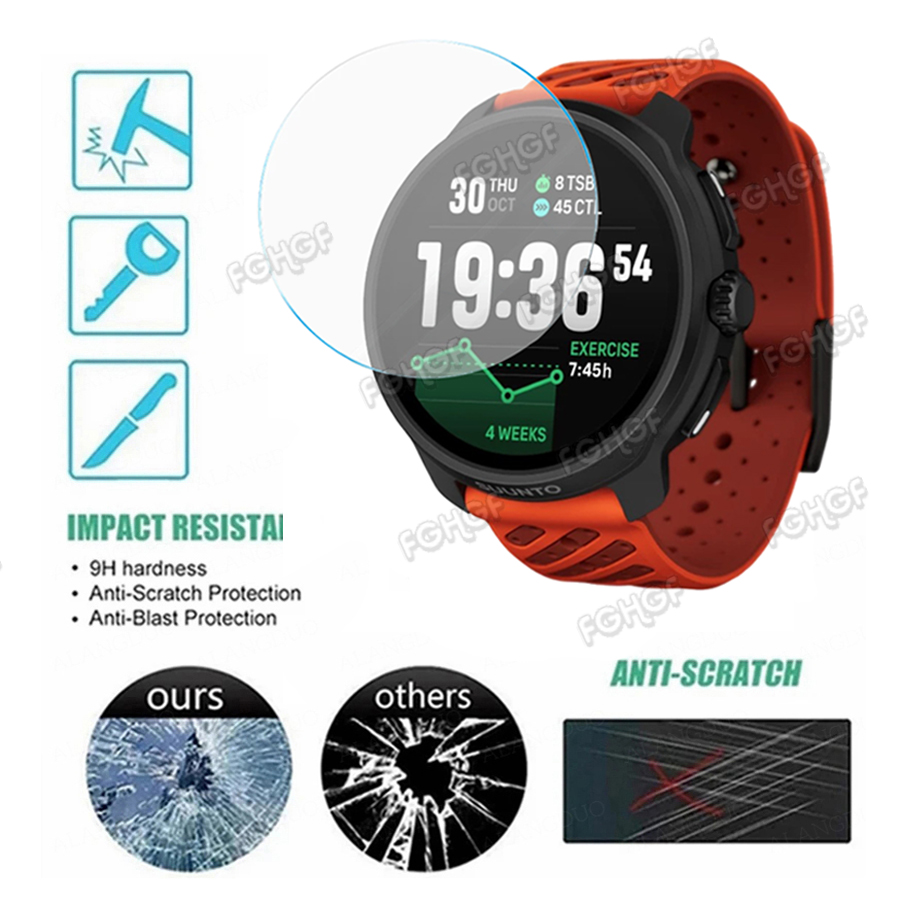 Tempered Glass Protective Film - đánh giá và giá Outdoor Sport Smart Watch
