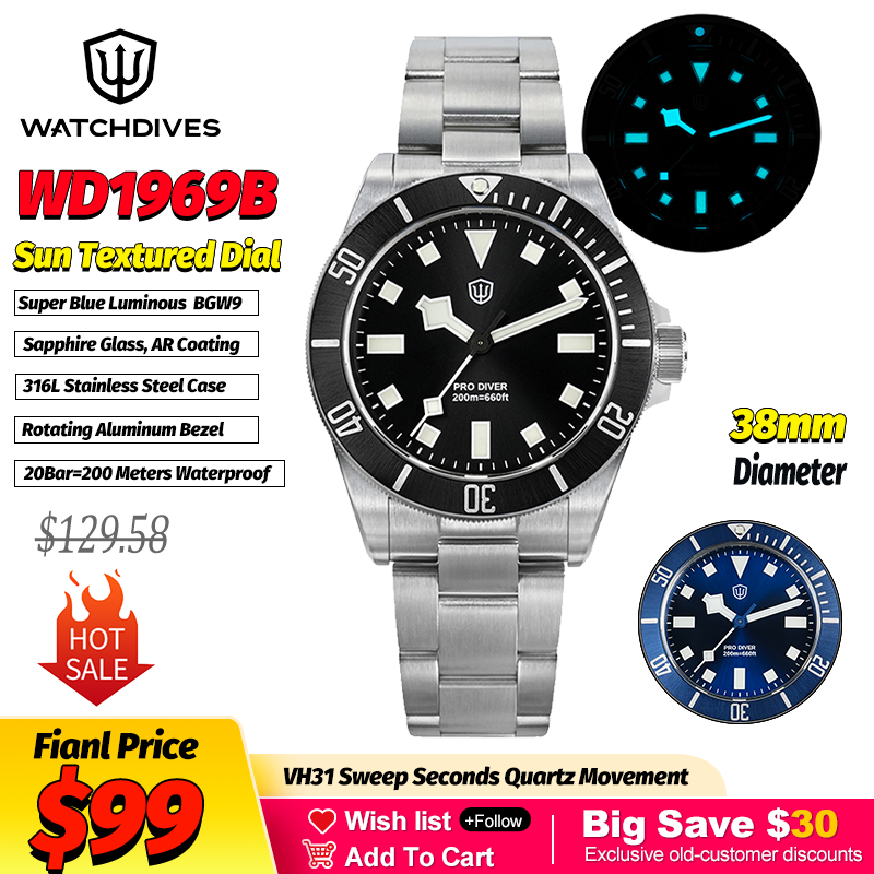 Watchdives WD1969 Sun Textured - đánh giá và giá Outdoor Sport Smart Watch