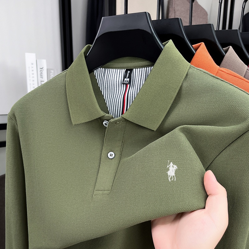 Autumn new men clothing brand  - đánh giá và giá Polo Shirt Equestrian