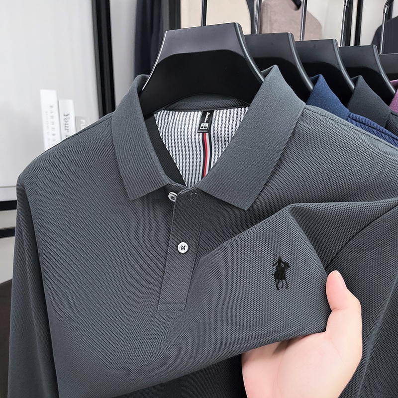 Autumn new men clothing brand  - đánh giá và giá Polo Shirt Equestrian